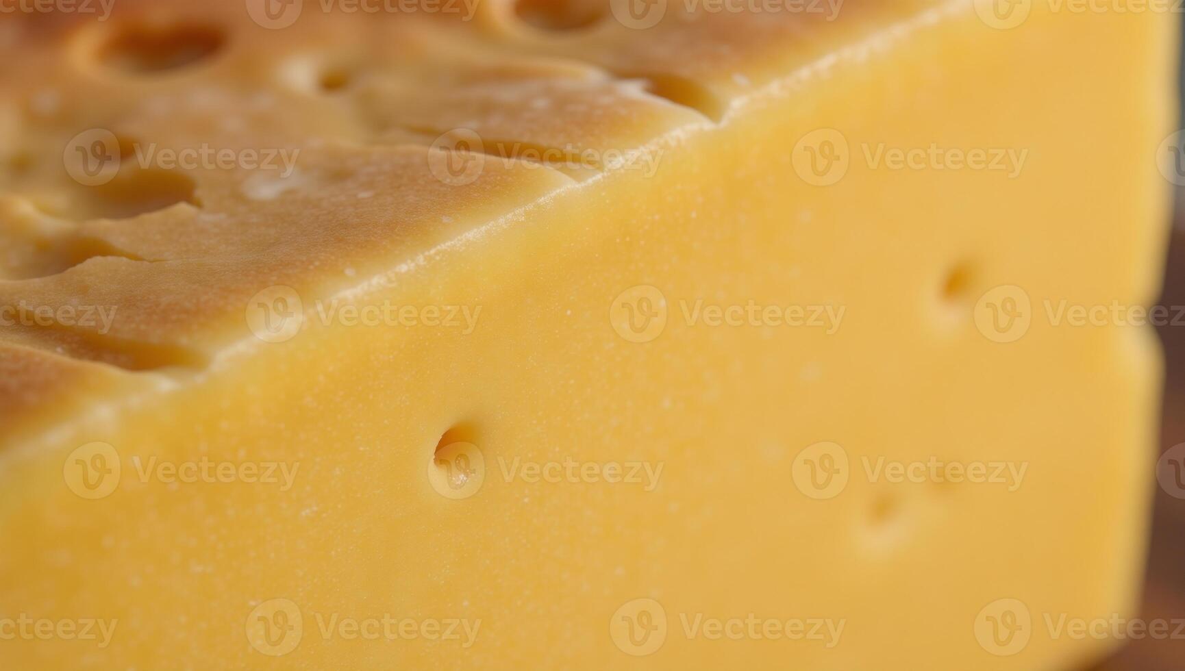 Macro image highlights exquisite texture and detail on artisanal cheese symbolizing traditional craftsmanship photo