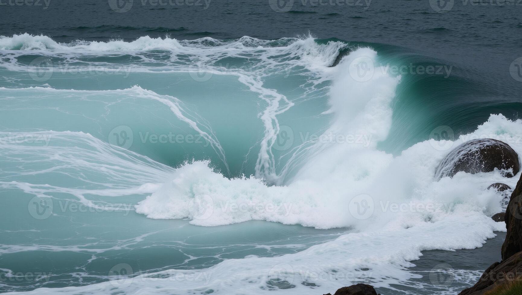 In Nordland Norway a maelstrom at the confluence of rivers and seas forms during both high and low tides photo