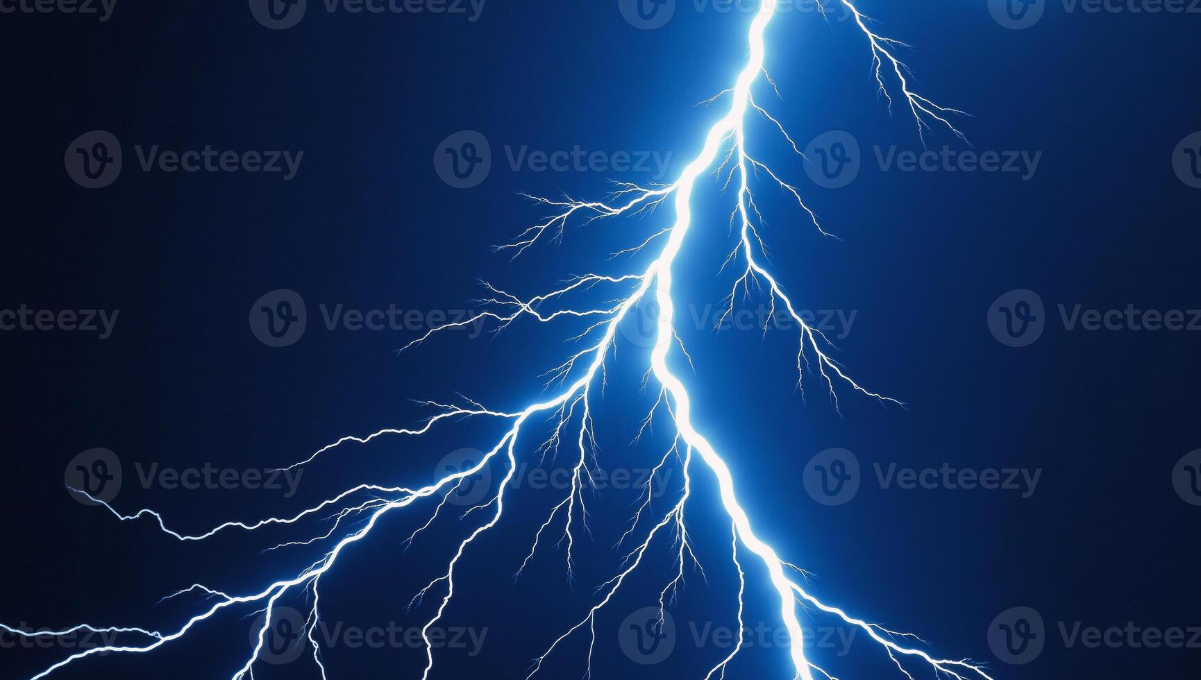 Digital art showcasing an intense blue lightning bolt with a fractal texture and dynamic abstract design against a highcontrast backdrop photo