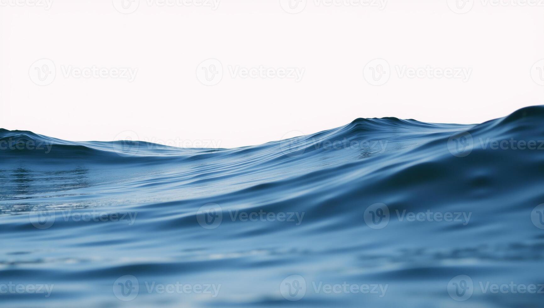 Ocean water with surface wave isolation on transparent backdrop photo