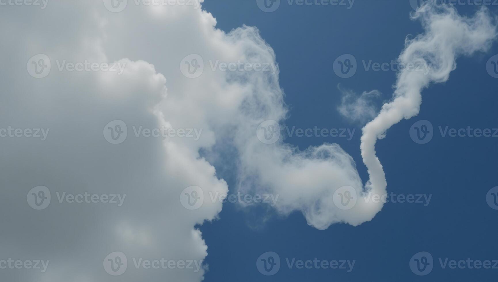 A digital art illustration featuring a cloudlike smoke element with a distinctively wavy or zigzag tail pattern photo