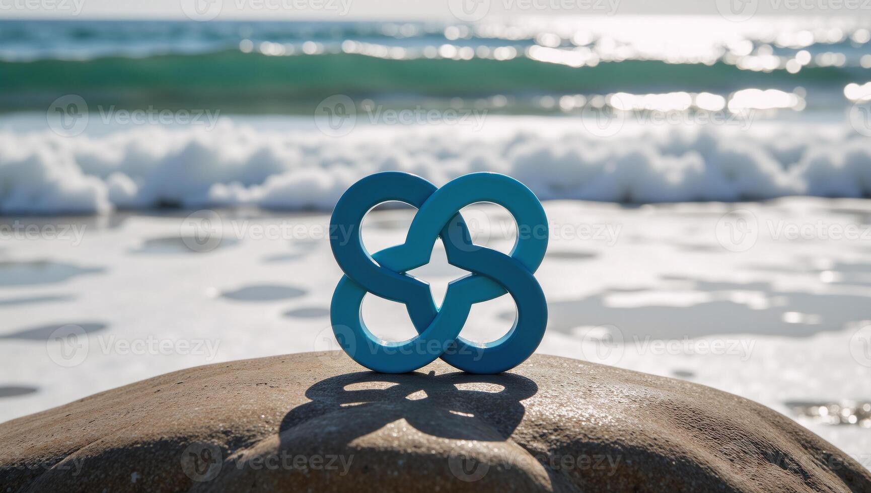 A sleek watermark design featuring an elegant stylized representation of waves or water elements photo