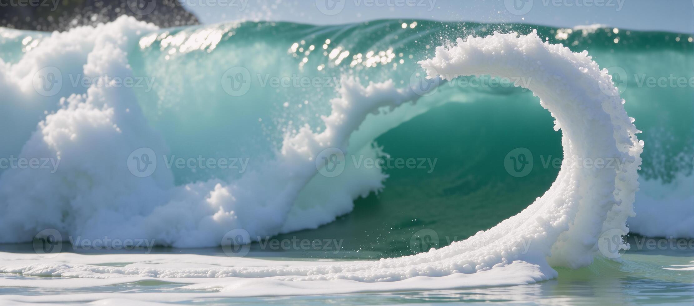 A water circle with a splashing foam wave eleven waves photo