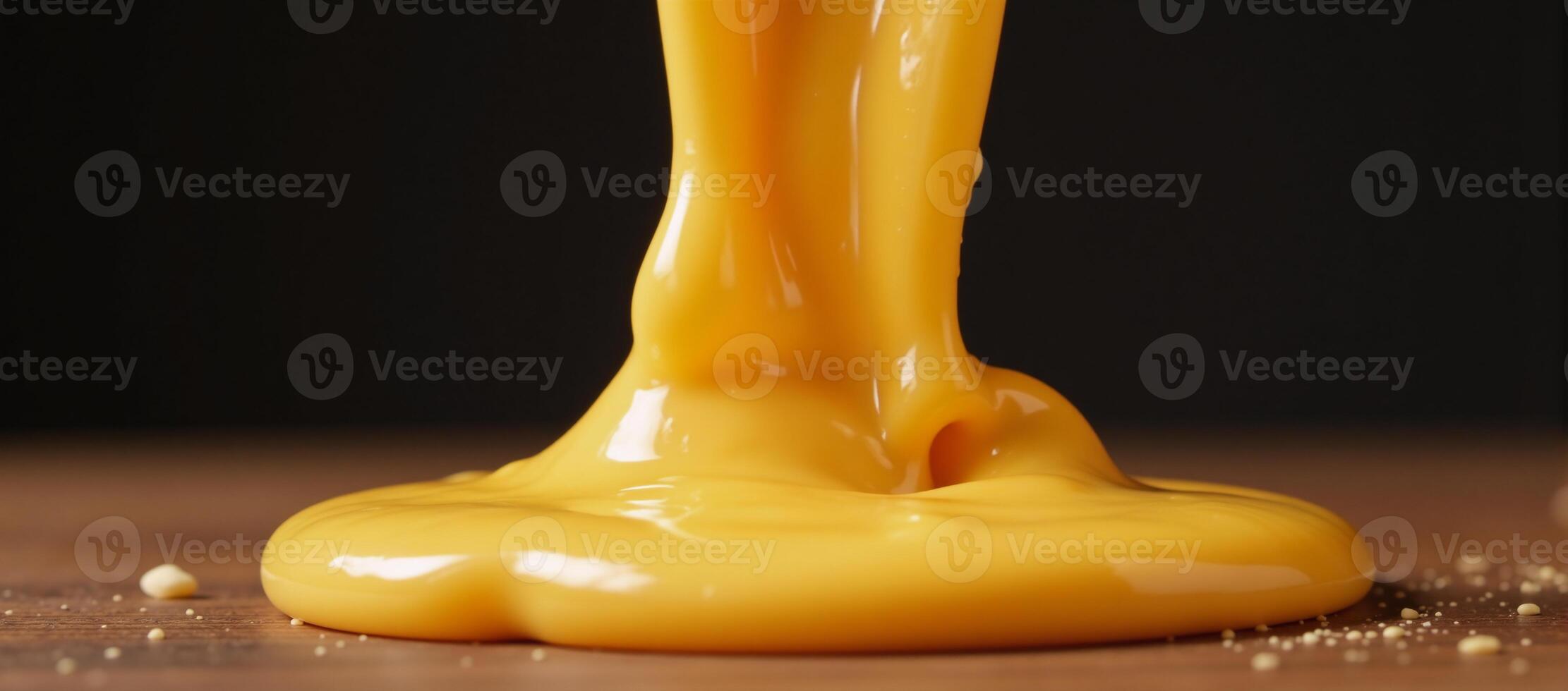 Melted cheddar cheese splash with epicurean appeal photo