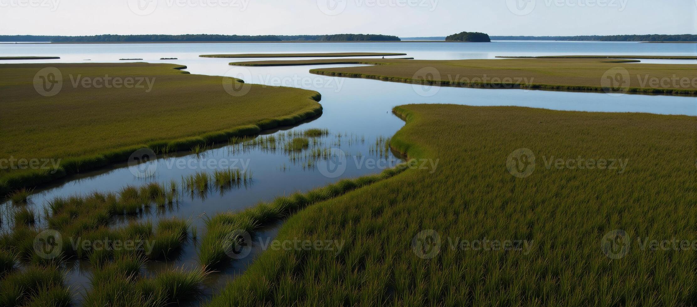 Savannah ecotourism depicted in abstract design highlighting Skidaway Island state park and marsh kayaking photo