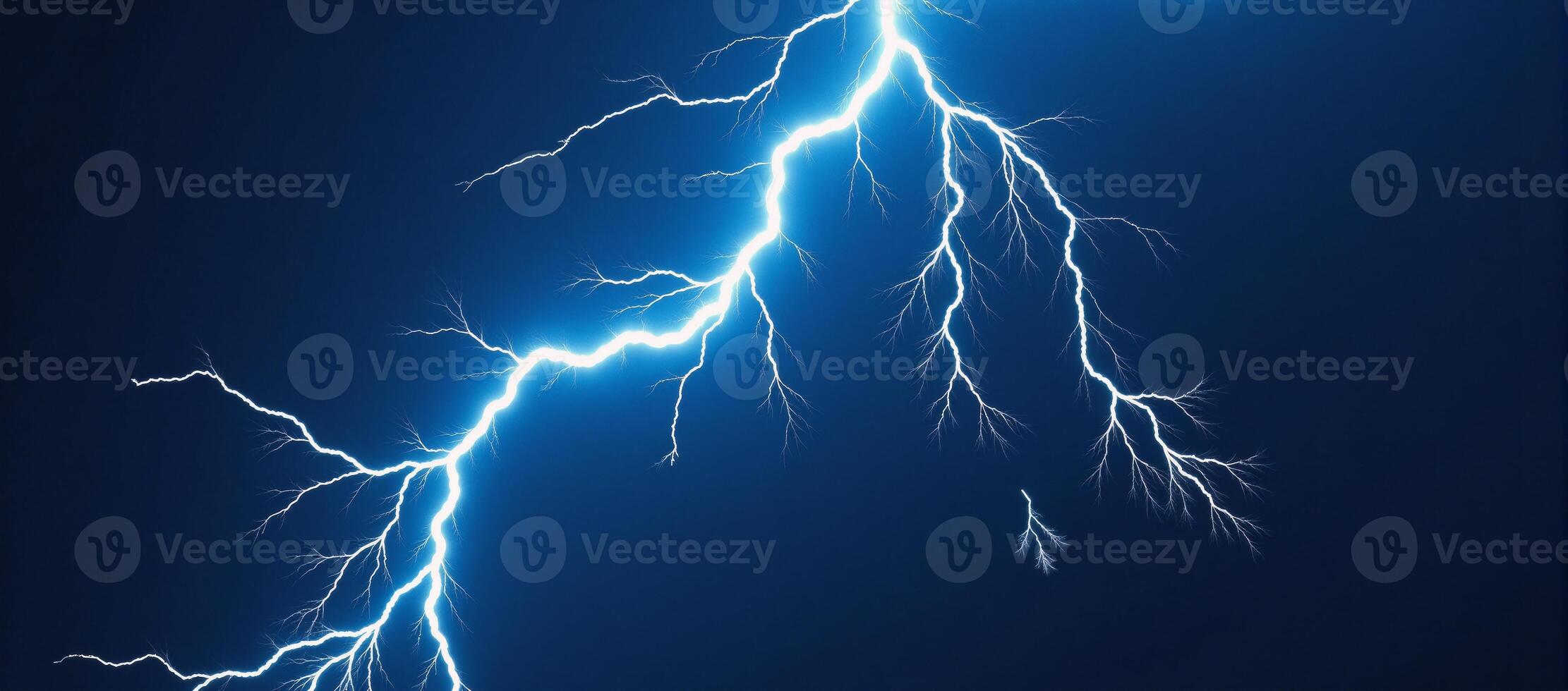 Digital art showcasing an intense blue lightning bolt with a fractal texture and dynamic abstract design against a highcontrast backdrop photo
