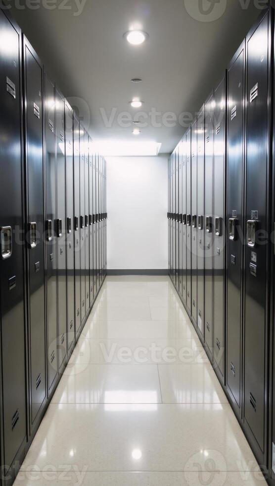 A lockerfilled locker room photo