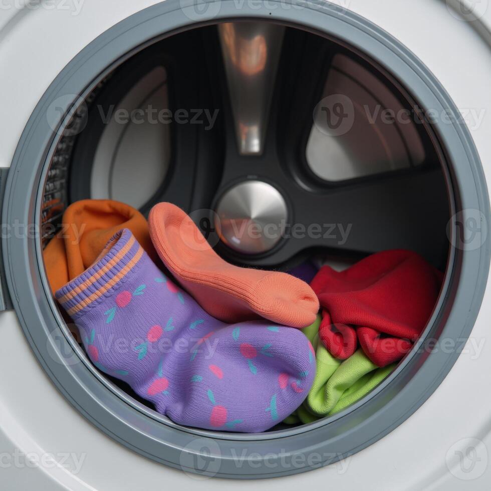 Sketch depicting washing machine socks in a raster art style photo