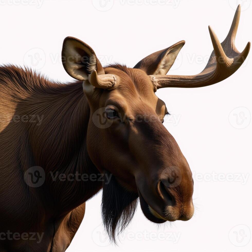 Image portrayal featuring a digital illustration of a moose photo
