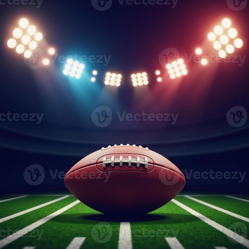 pattern design illustrates an American football oval ball symbolizing a competitive game that crowns its victor photo