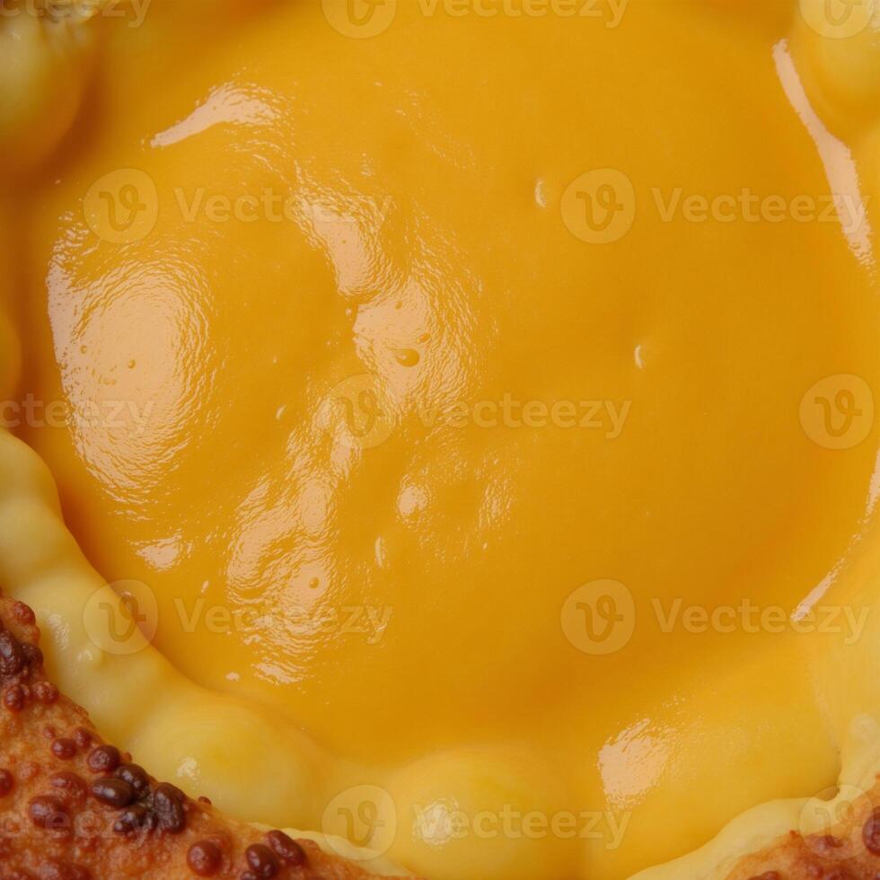 Closeup wallpaper featuring tasty melted cheese sauce textured image top view photo