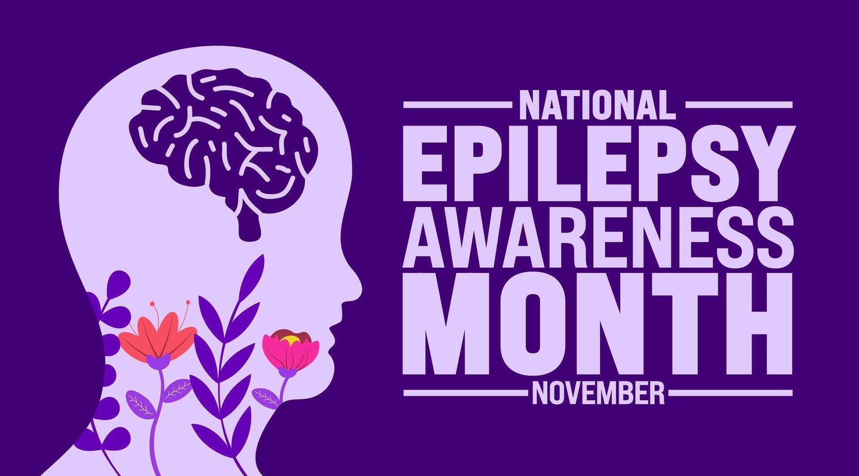 Epilepsy Awareness Month background or banner design template is observed every year in November. Holiday concept. Template for card, poster, placard, template. vector
