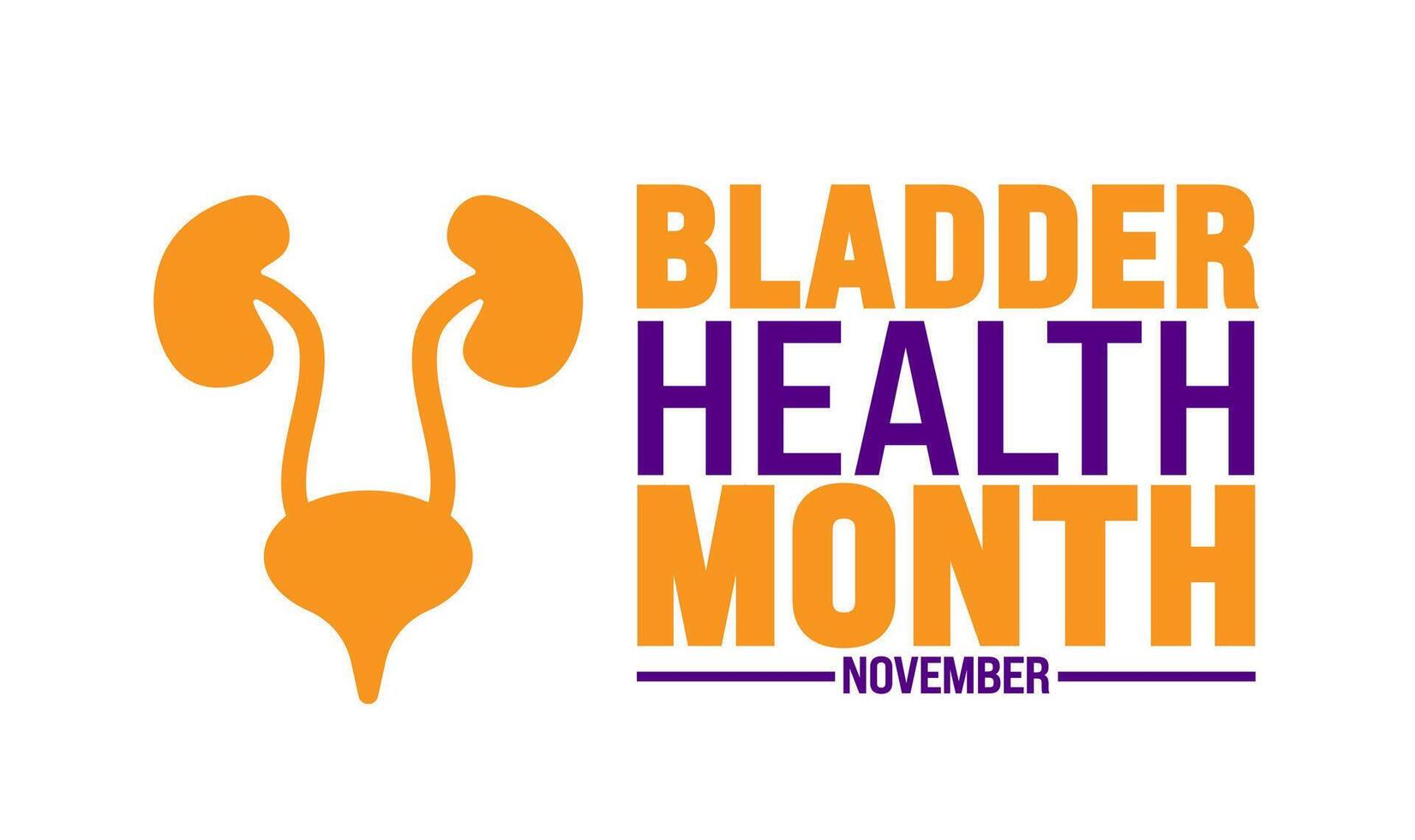 Bladder Health Month background or banner design vector