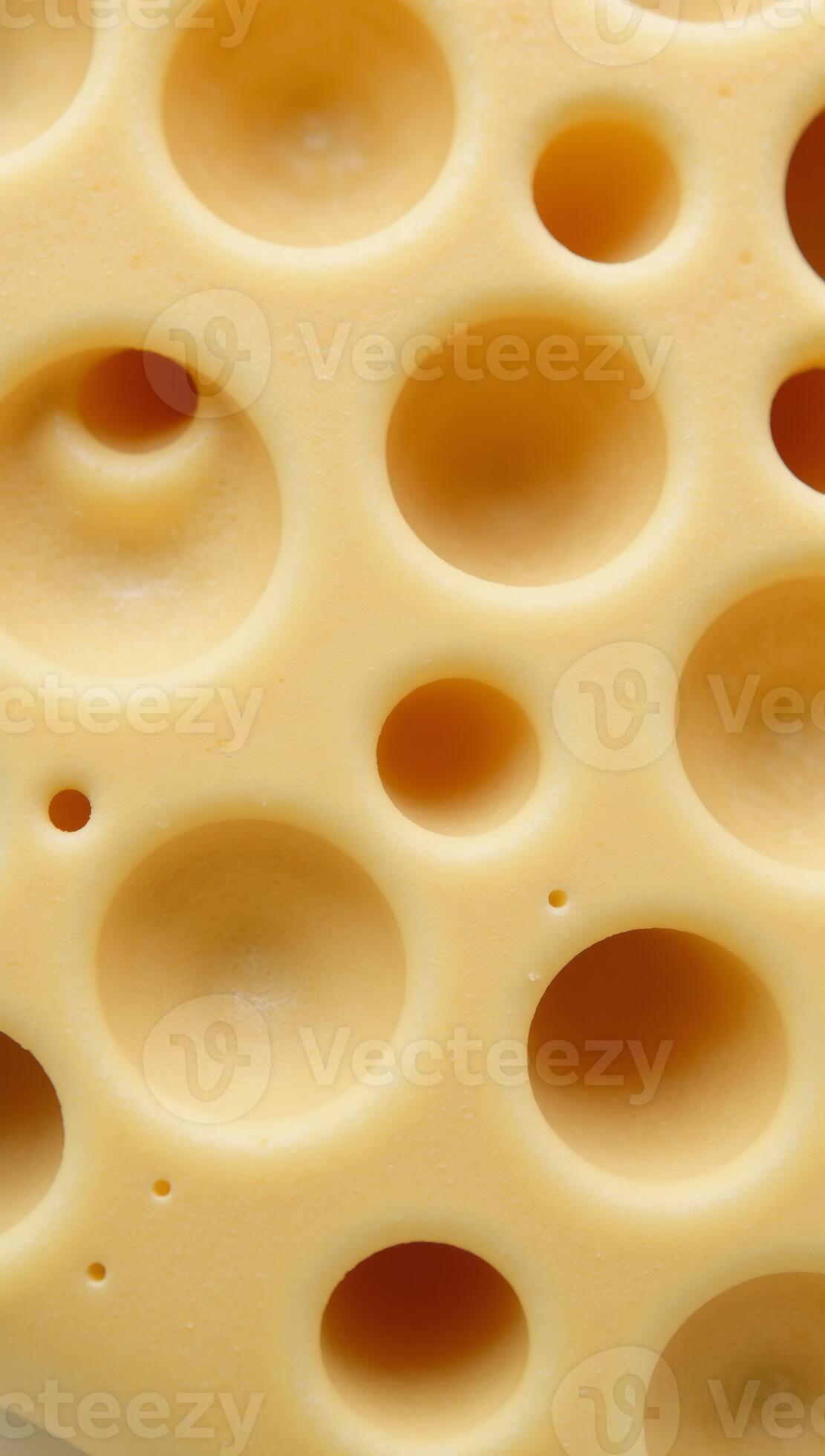 Closeup shot revealing deep textured holes in chunky cheese 50975271 ...