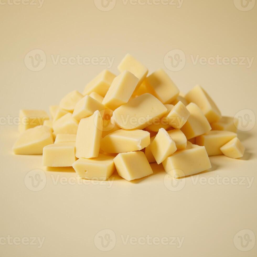 Cheese stack viewed from above on a plain backdrop photo