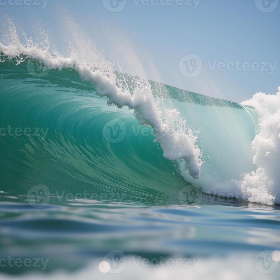 A water circle with a splashing foam wave eleven waves photo