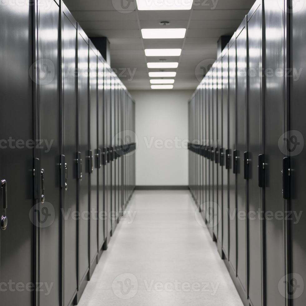A lockerfilled locker room photo