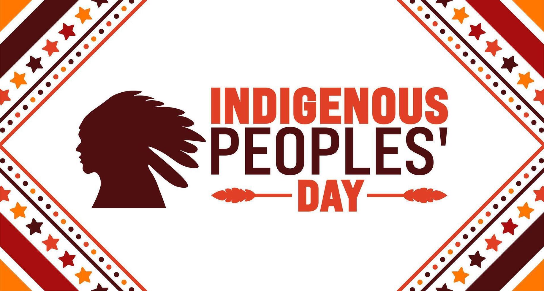 Indigenous peoples' Day background or banner design template is observed every year in October. Holiday concept. Template for card, poster, placard, template. eps 10 vector