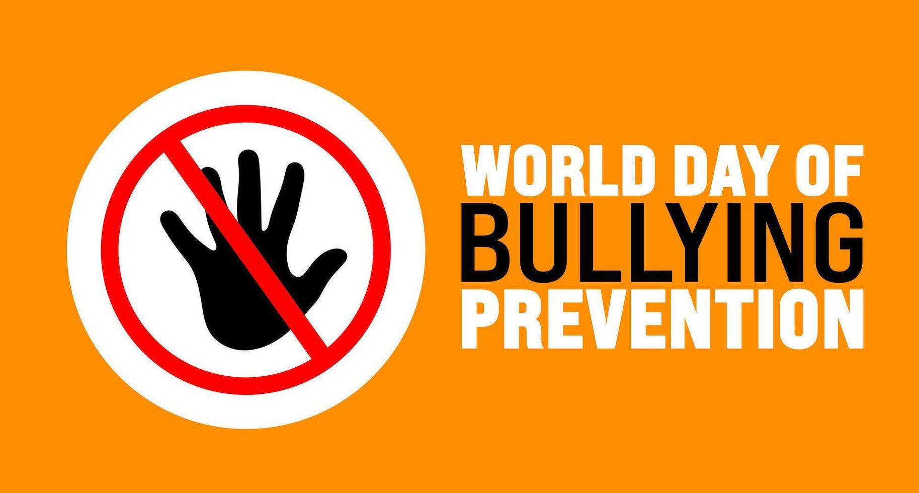 World day of Bullying prevention background or banner design template is observed every year in October. Holiday concept. Template for card, poster, placard, template. eps 10 vector