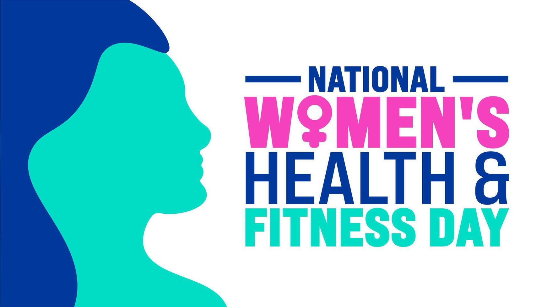 Women's health and fitness day background or banner design template. Holiday concept. Template for background, banner, card, poster, placard, design template with unique shapes with standard color. vector