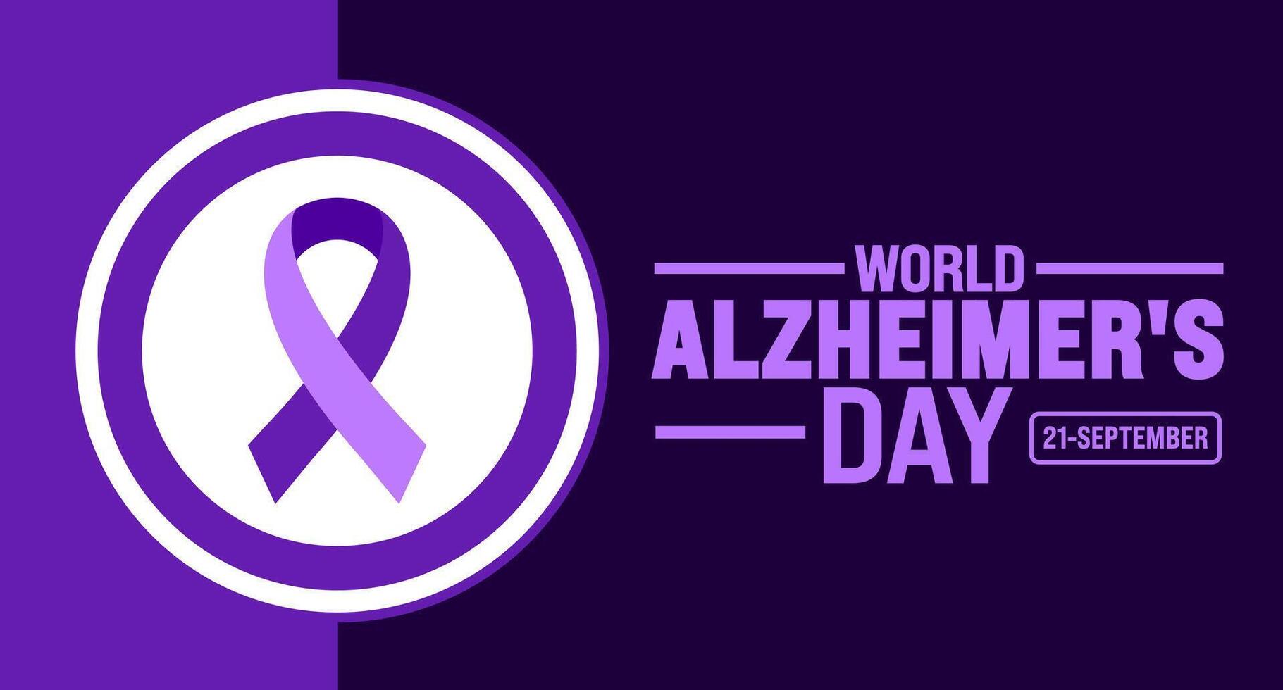 World Alzheimer's day background or banner design template. Holiday concept. Template for background, banner, card, poster, placard, design template with unique shapes with standard color. vector