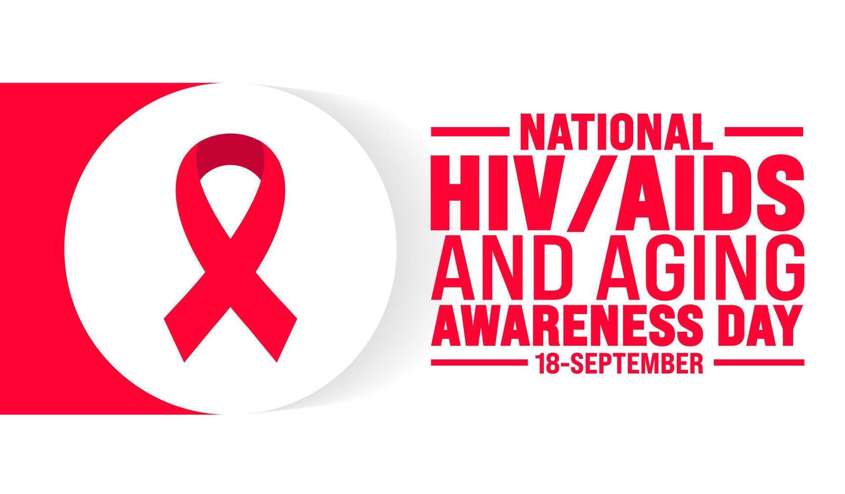 HIV AIDS and aging awareness day background or banner design template. Holiday concept. Template for background, banner, card, poster, placard, design template with unique shapes with standard color. vector