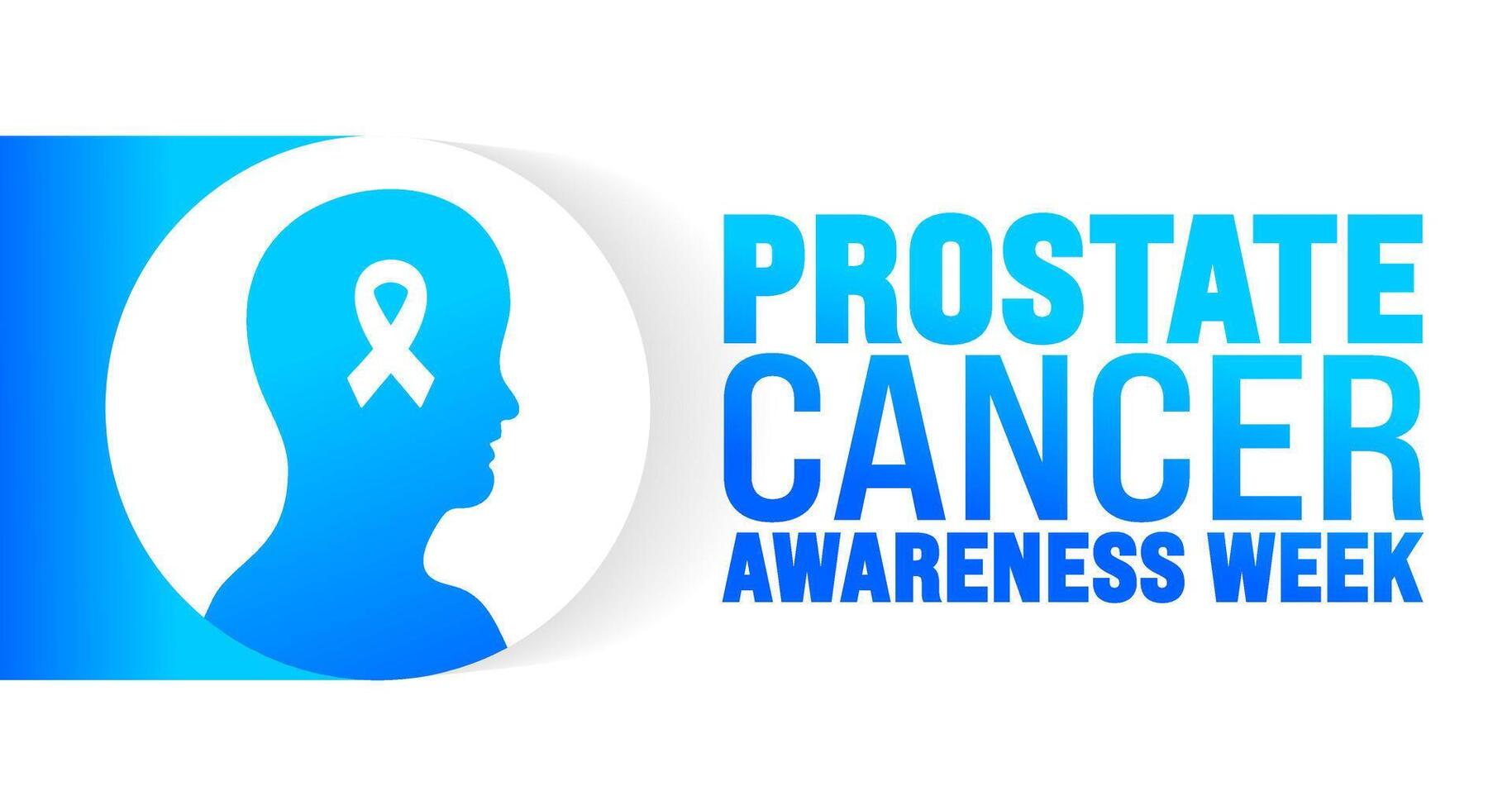 Prostate Cancer Awareness Week is observed every year in September. Holiday concept. Template for background, banner, card, poster, placard, design template with unique shapes with standard color. vector