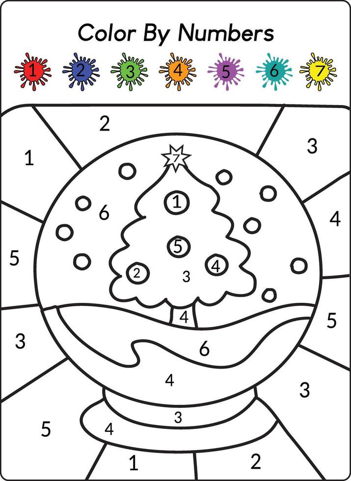 math Christmas them worksheet vector