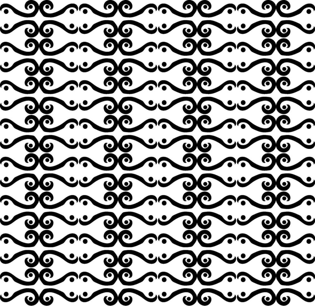 Original seamless pattern in the form of a black abstract pattern on a white background vector