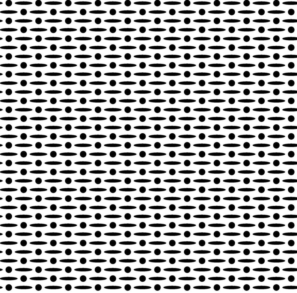 Seamless geometric pattern in the form of black circles and ovals on a white background vector