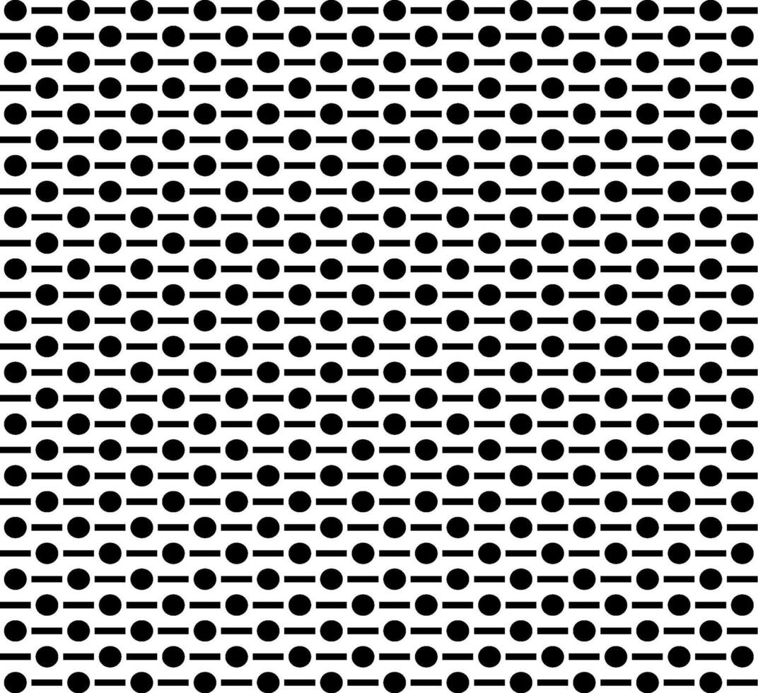 Seamless texture in the form of a geometric pattern of black lines and circles on a white background vector