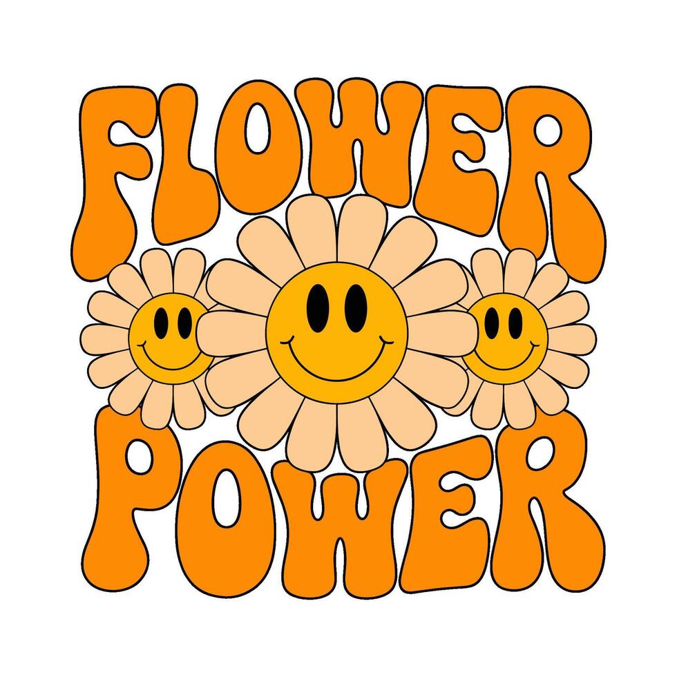 Flower power is the idea of using the power of flowers to bring happiness and positivity to the world vector