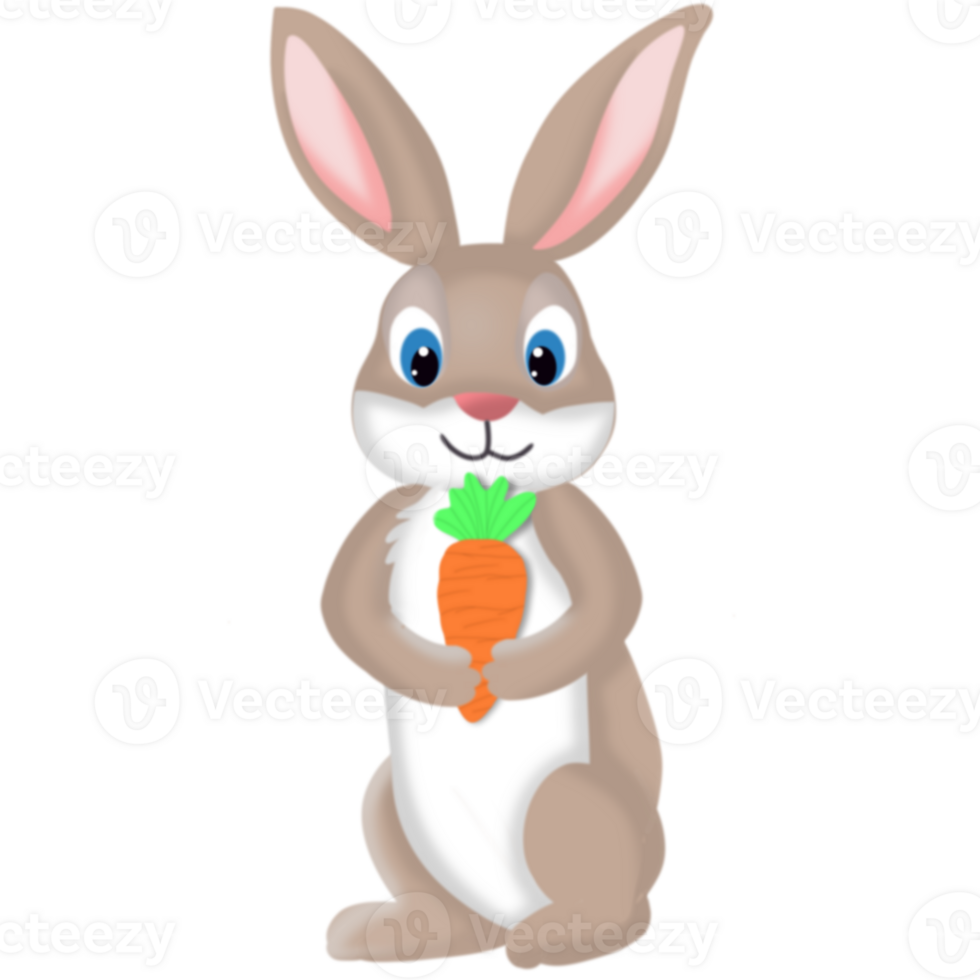 rabbit holding carrot png