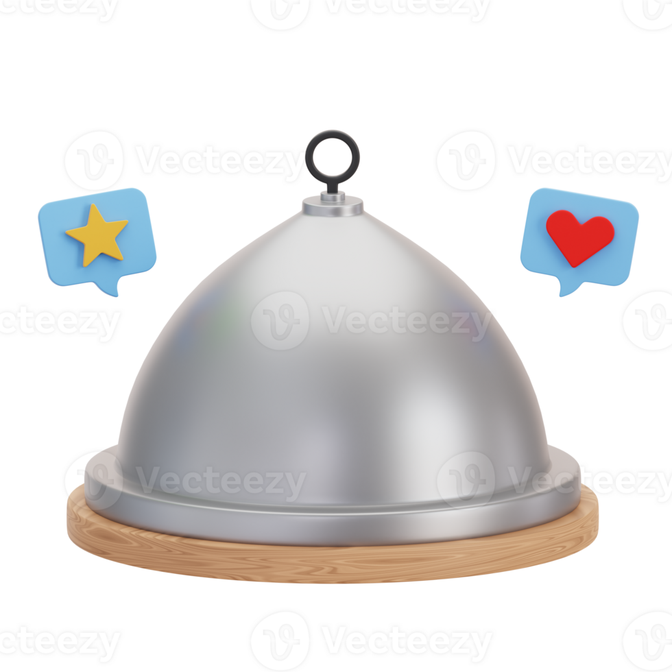 3D food review illustration png