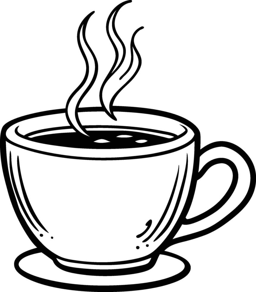 Retro Coffee Moments Illustrated vector