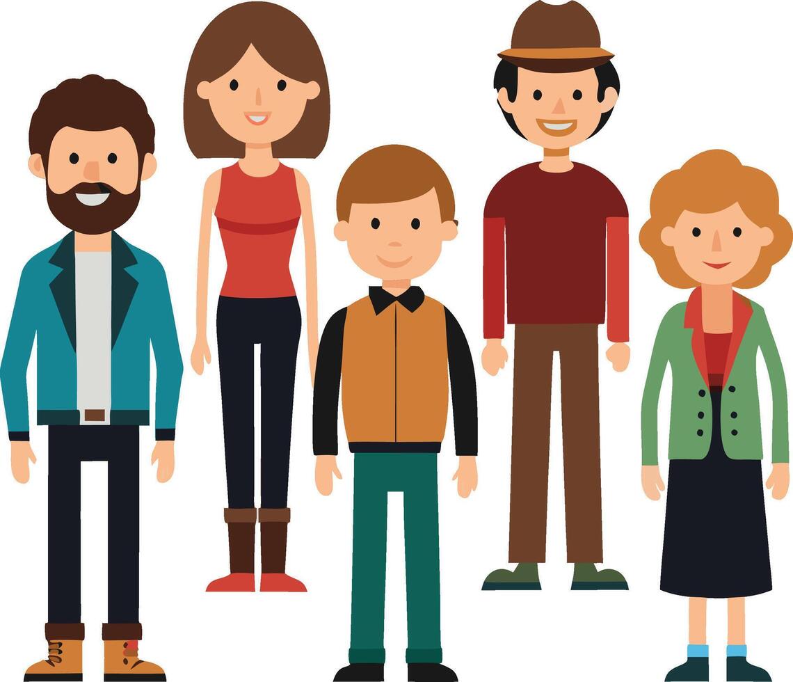 Isolated People in Format vector