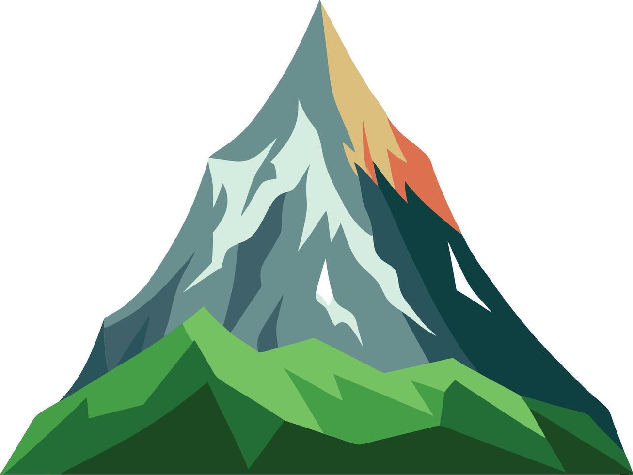 Mountain peak illustration vector