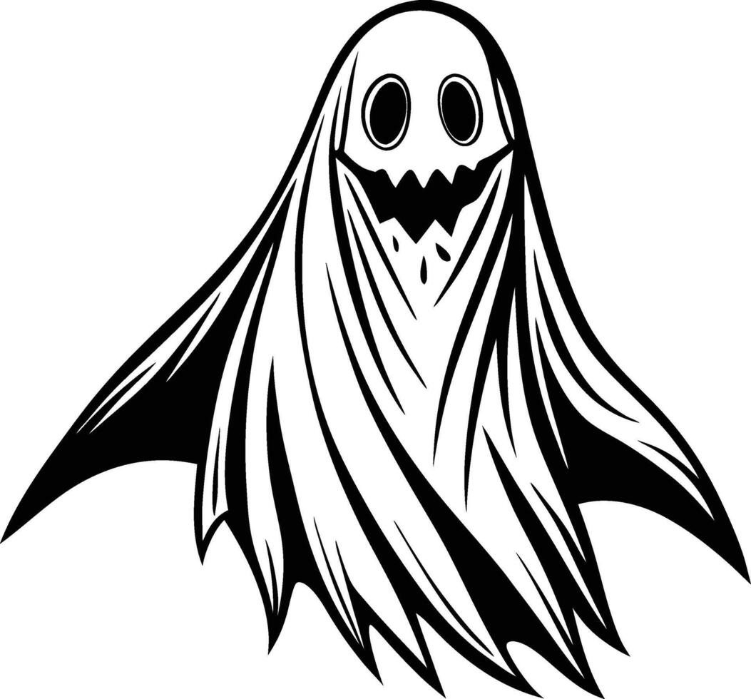 A ghost with a big smile on its face vector