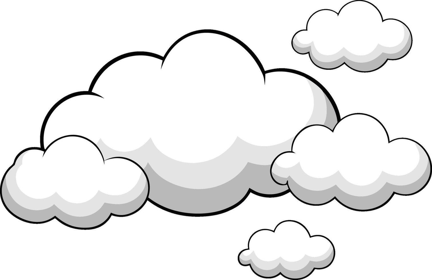 Puffy Cloud Illustrations vector