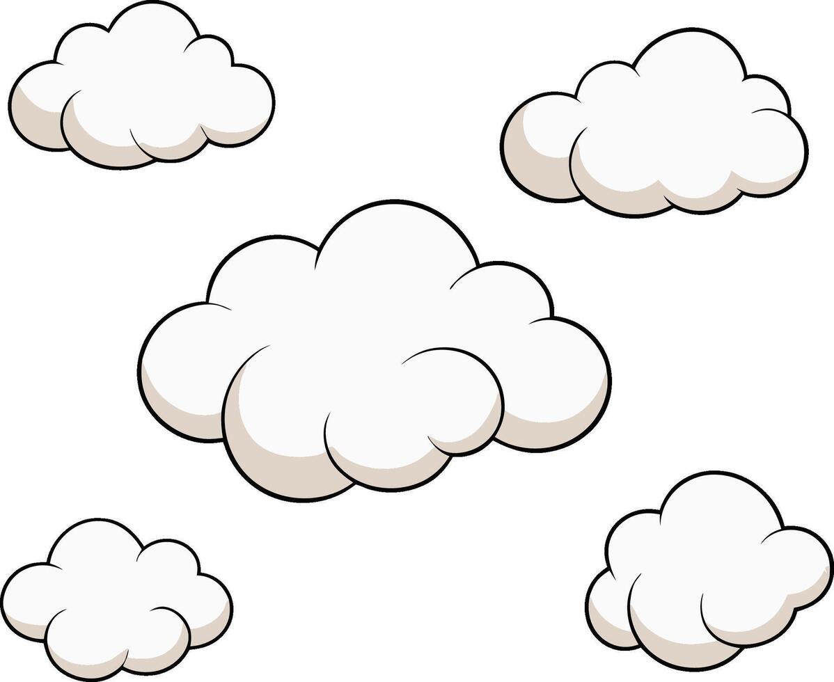 Lighthearted Cloud Art vector
