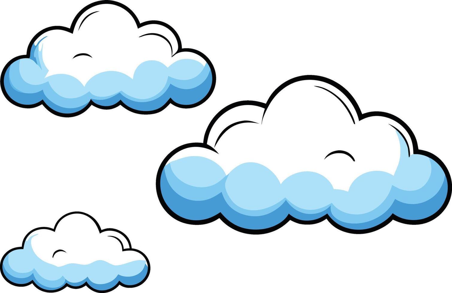Happy Cloud Icons vector