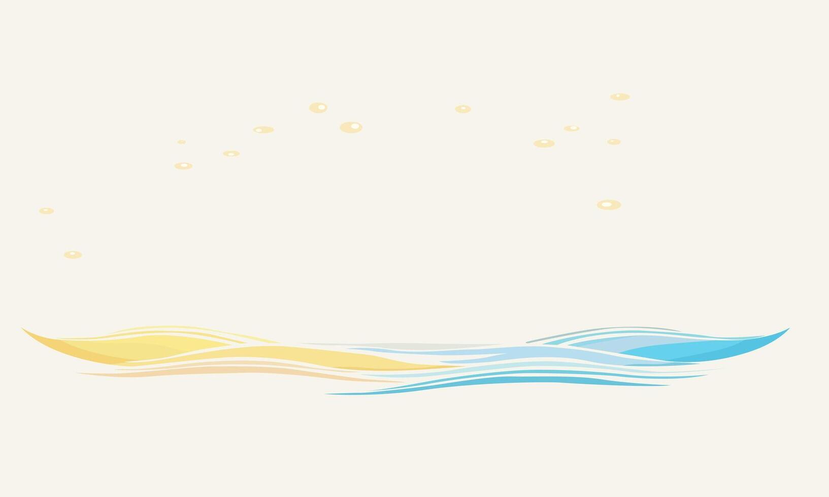 A wave with yellow and blue colors vector