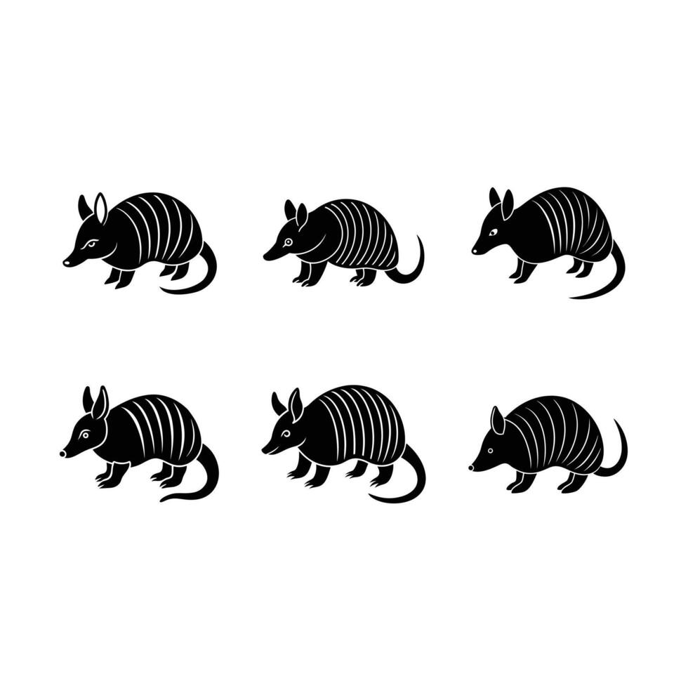 Armadillo line art design, , perfect for wildlife illustrations. vector