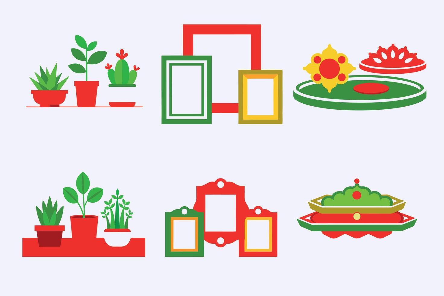 Creative Home Decor style with white background.eps vector
