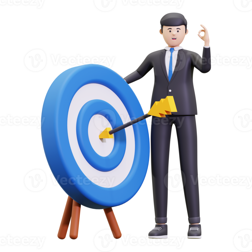 3d Business target Illustration png