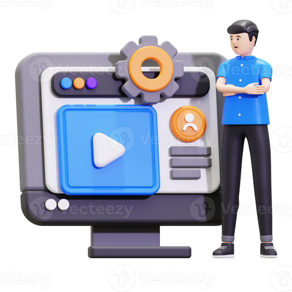 3d Online Learning Illustration png