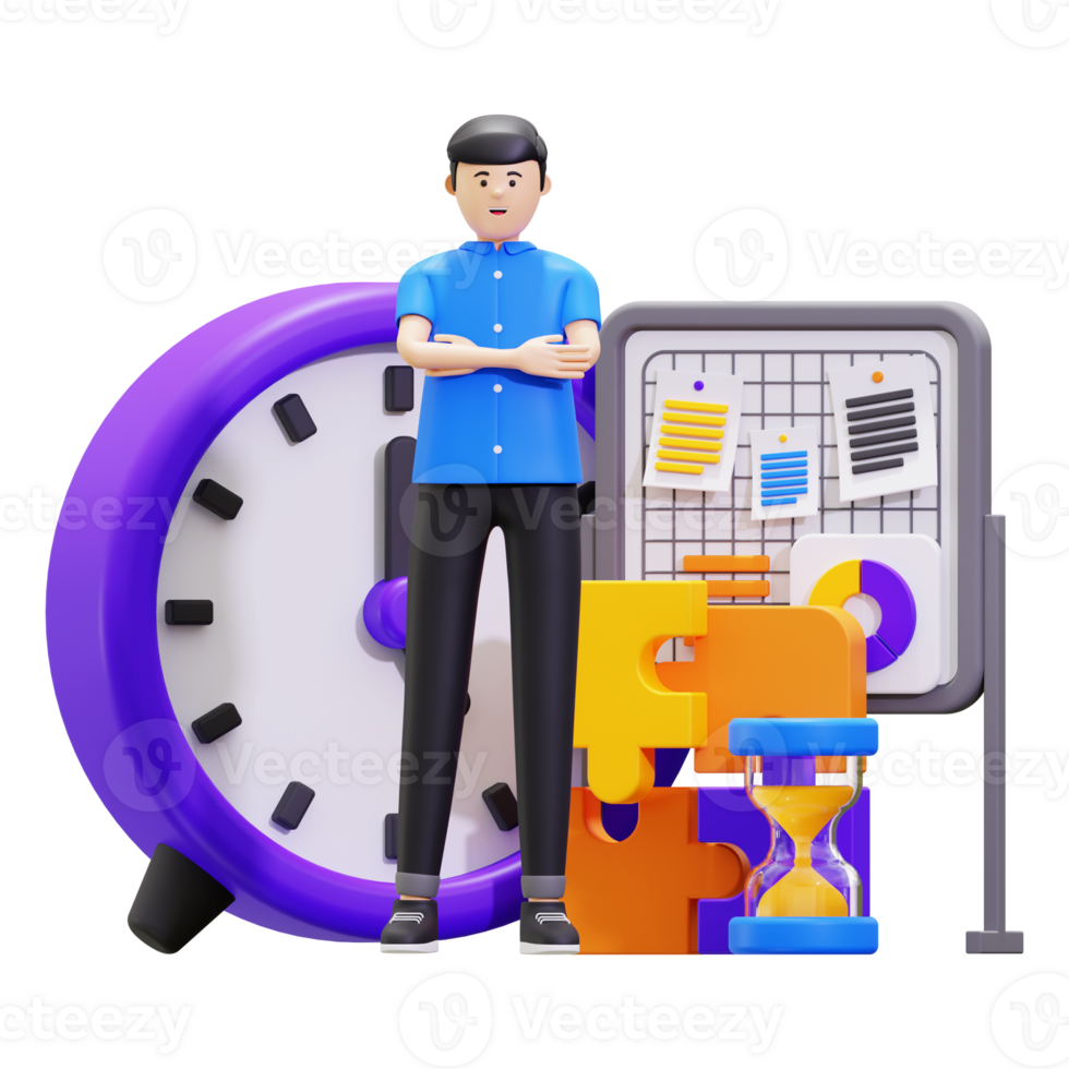 3d Business process and planning Illustration png