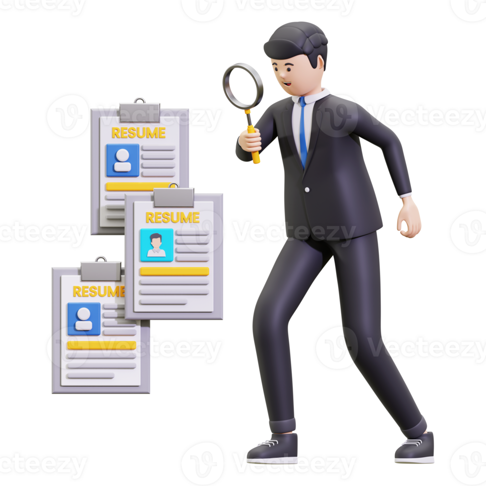 3d anställd rekrytering illustration png