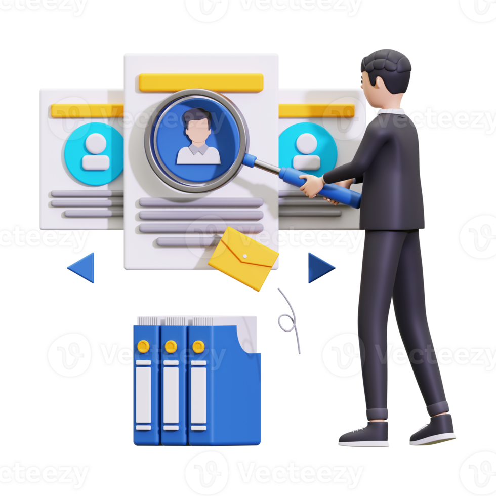 3d Job Search And Apply Illustration png