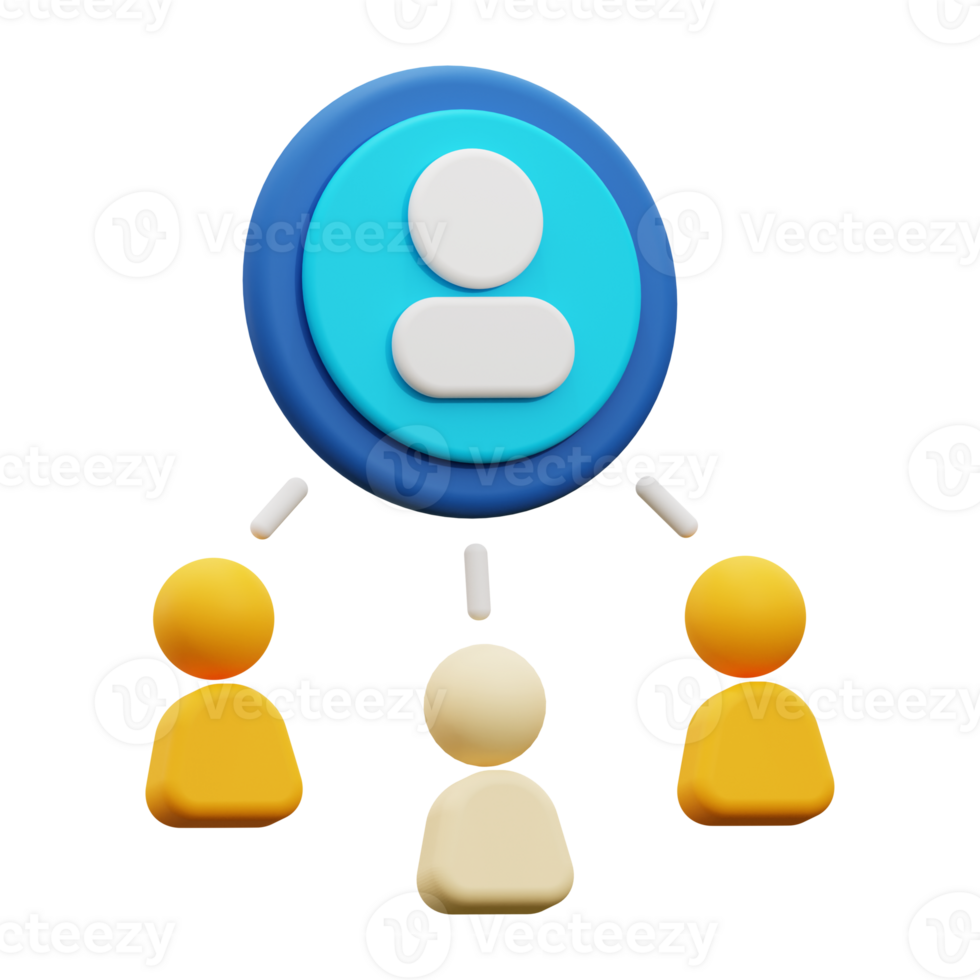 3d affiliate marketing icon. Suitable for business, teamwork, collaboration, diversity concepts in illustrations, designs png